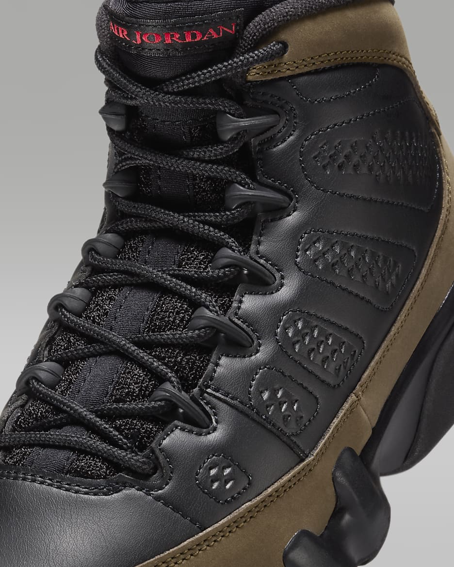 Air Jordan 9 Retro Olive Big Kids Shoes. Nike